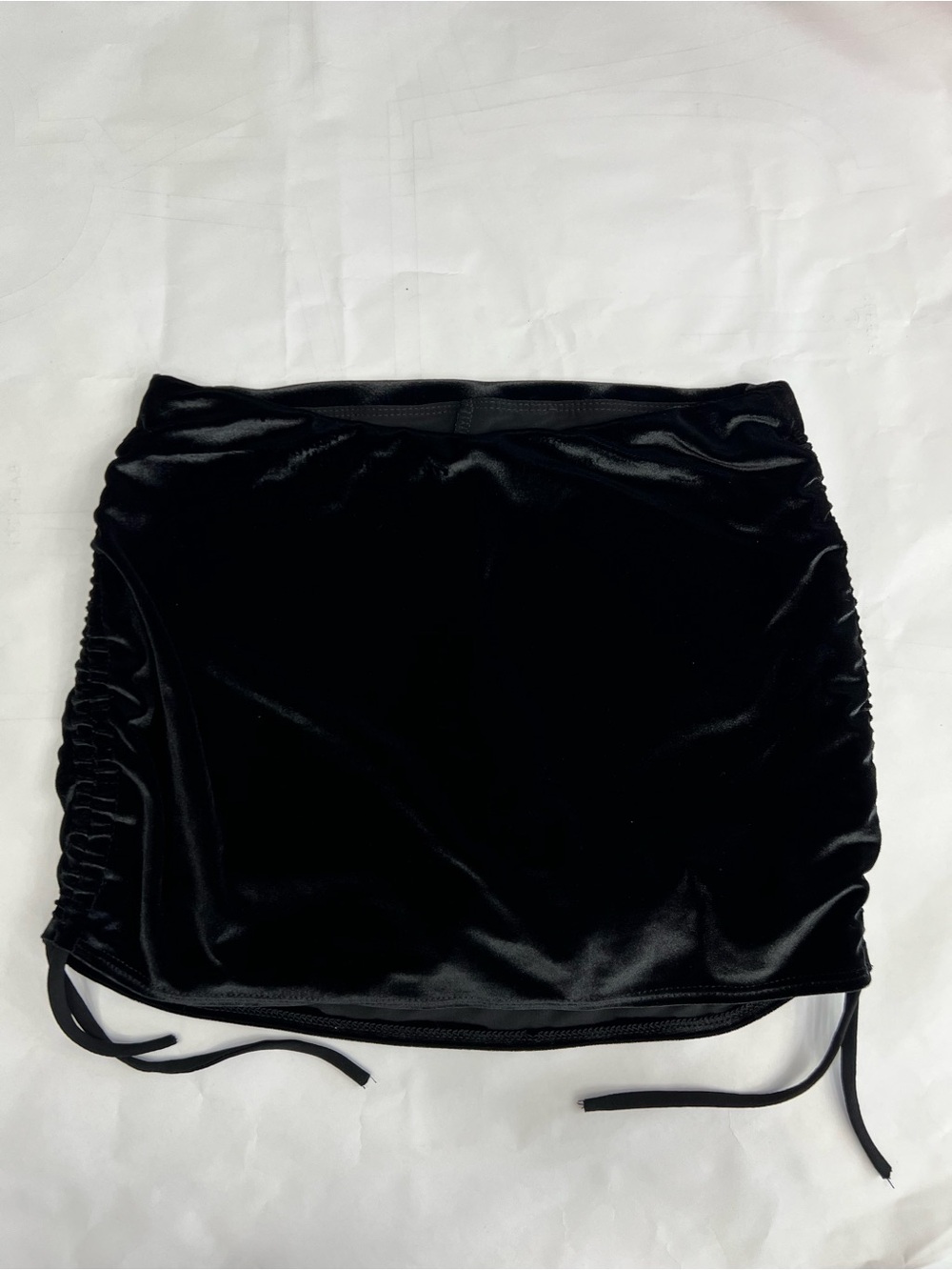 Pole Dancing Velvet Mini Skort with ruched sides